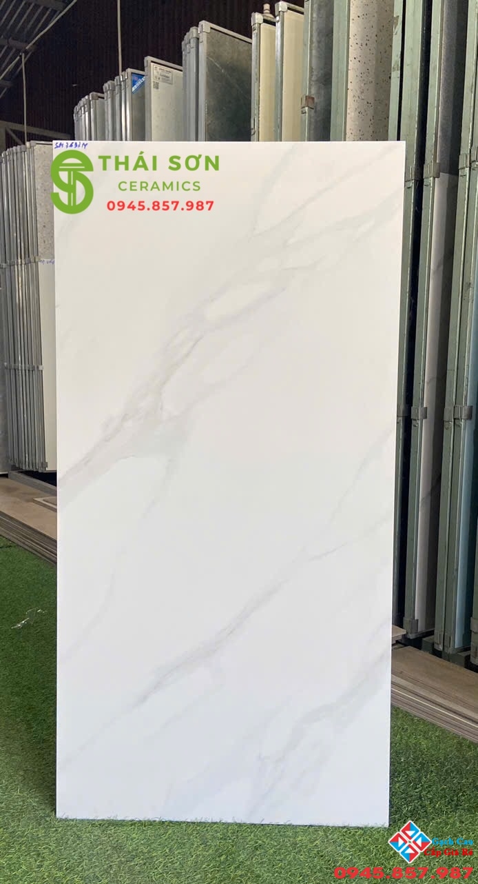 Gạch lát nền ấn độ 60x120 babyskin màu trắng vân mây