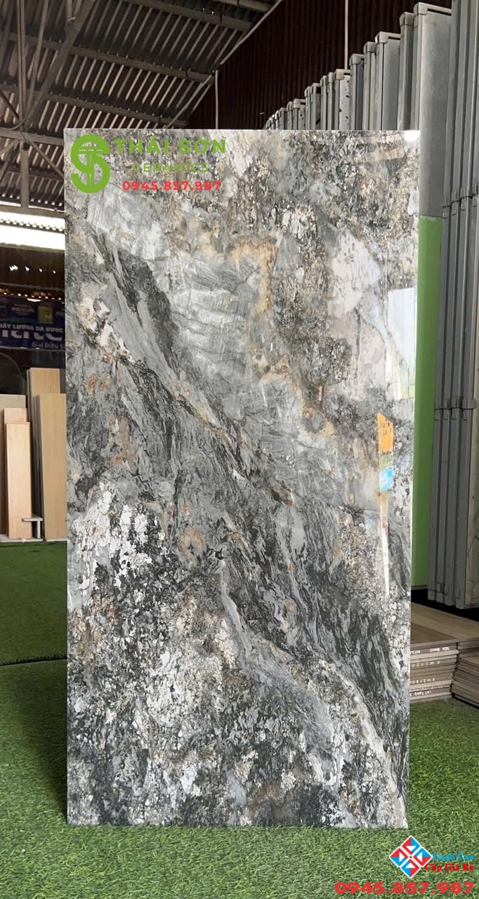 Gạch bóng kiếng 60x120 lát nền catalan vân đá marble