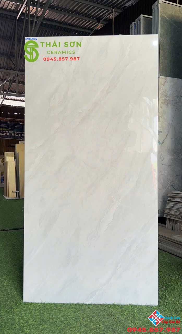 Gạch cmc lát nền 60x120 xám vân đá siêu bóng