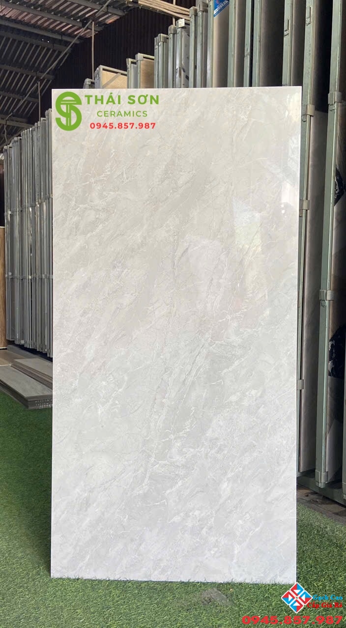 Gạch lát nền 60x120 màu xám vân bóng kiếng giá rẻ