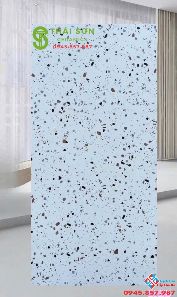 Gạch lát nền 60x120 ấn độ vân terrazzo bề mặt mờ