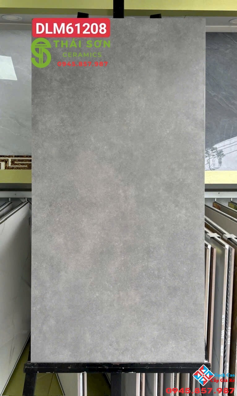 Gạch trung quốc 60x120 lát nền matt mịn xám xi măng