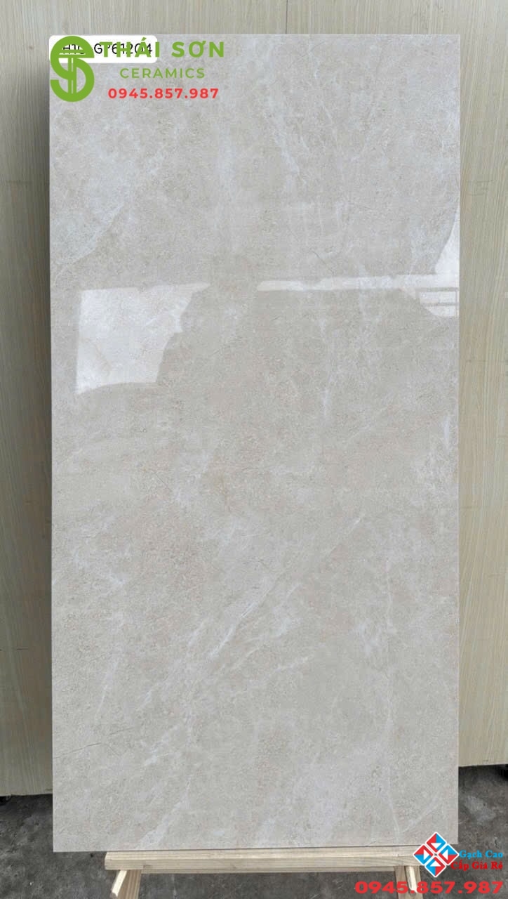 Gạch viglacera 60x120 bóng kiếng lát nền nhà vàng kem
