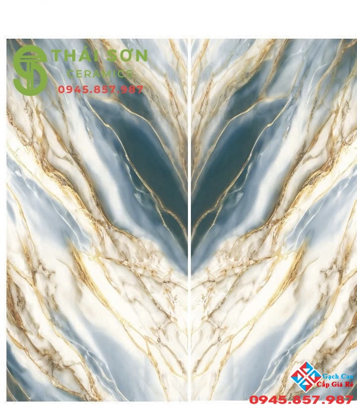 Gạch 60x120 siêu bóng lát nền ấn độ màu xanh vân đá 