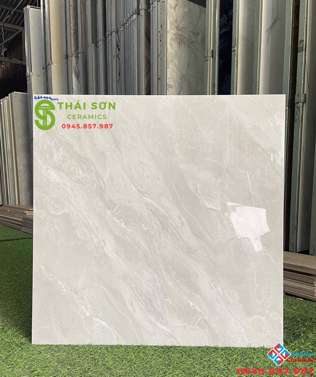 Gạch cmc bóng kiếng 60x60 vân xám lát nền văn phòng
