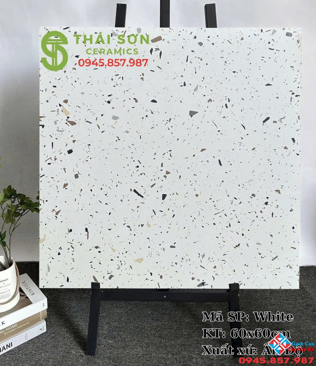 Gạch ốp lát nội ngoại thất 60x60 terrazzo ấn độ