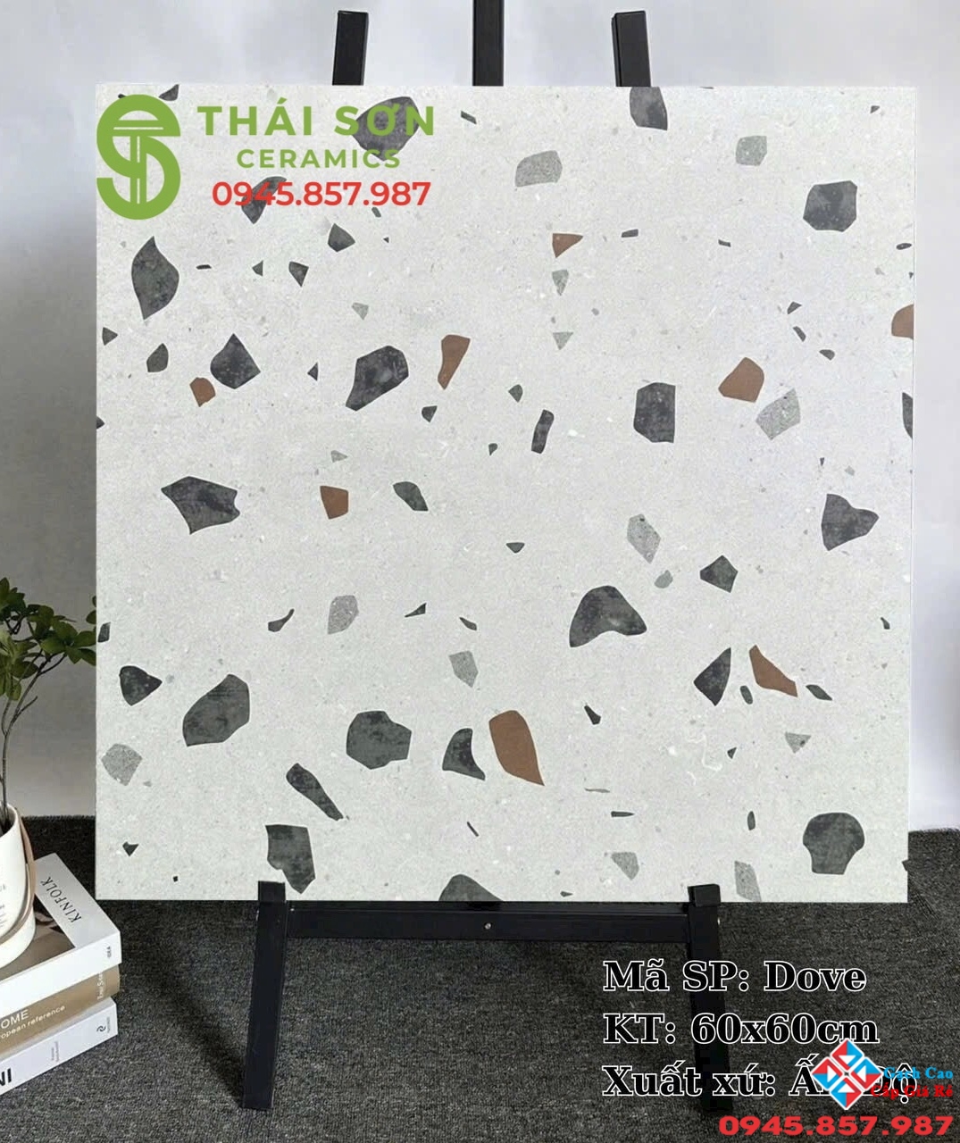 Gạch terrazzo ốp bếp đá mờ 60x60 ấn độ