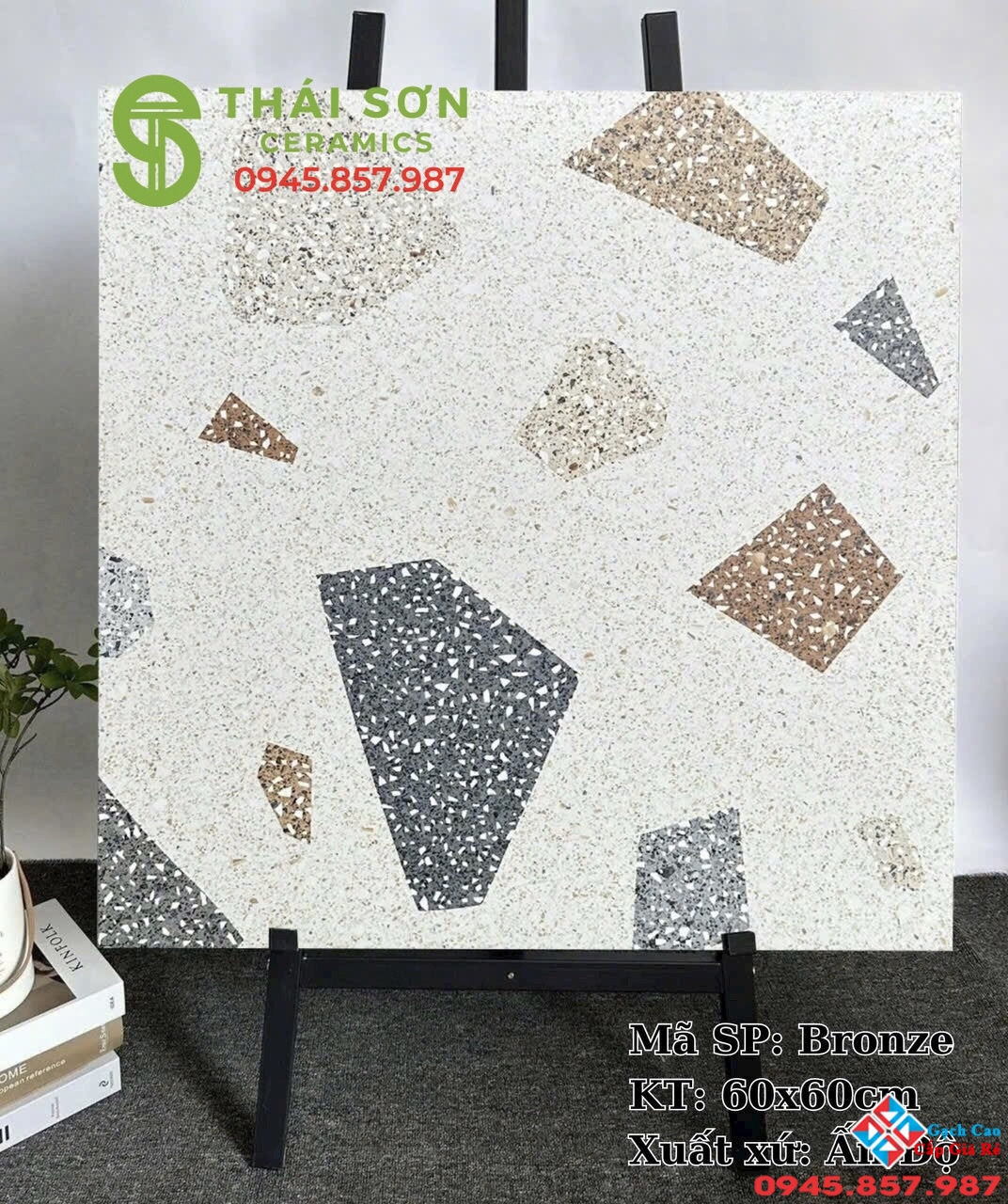 Gạch lót sàn terrazzo matt mờ 60x60 ấn độ