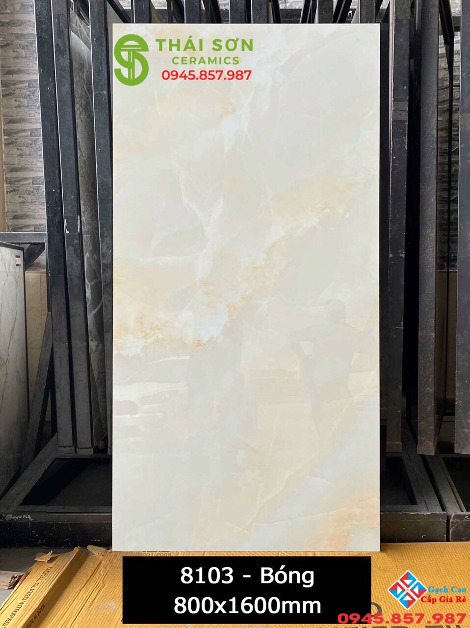 Gạch ấn độ 80x160 vân đá vàng bóng kiếng