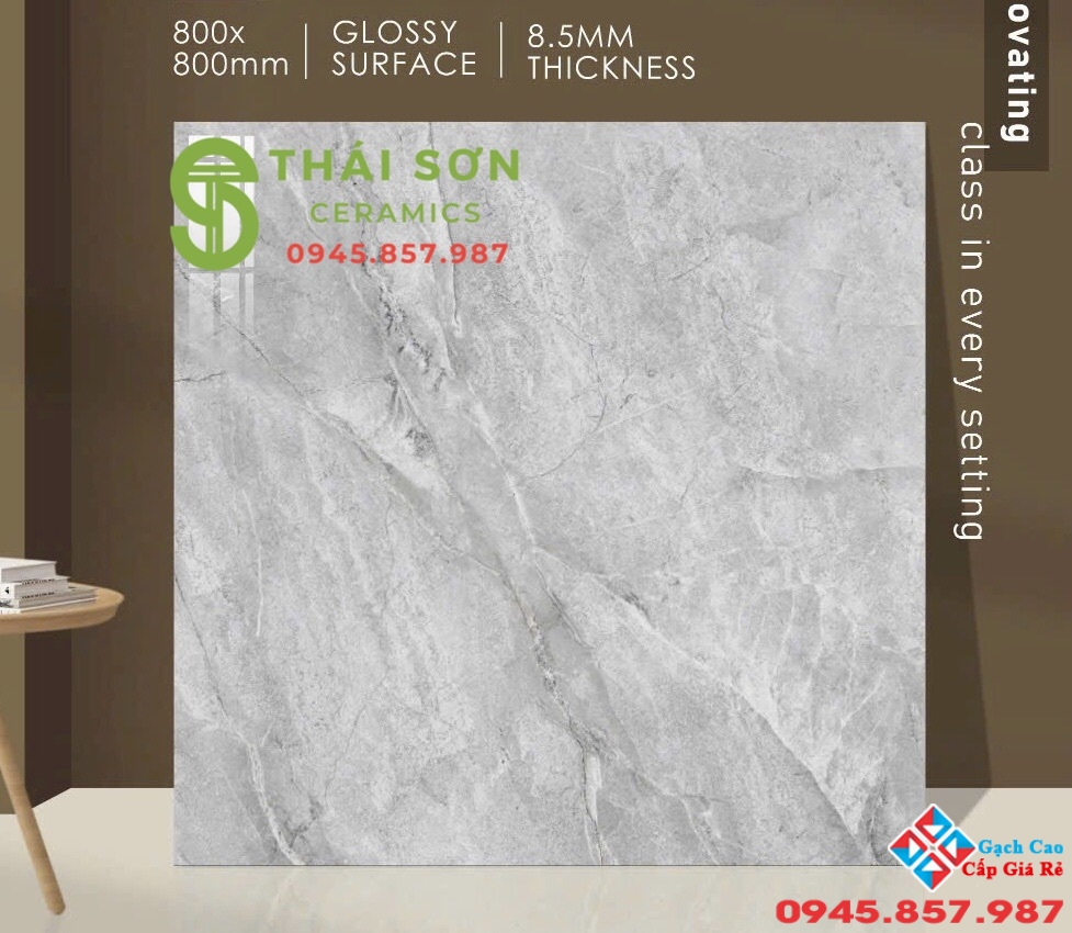 Gạch lát nền 80x80 ấn độ vân xám bóng kiếng cao cấp