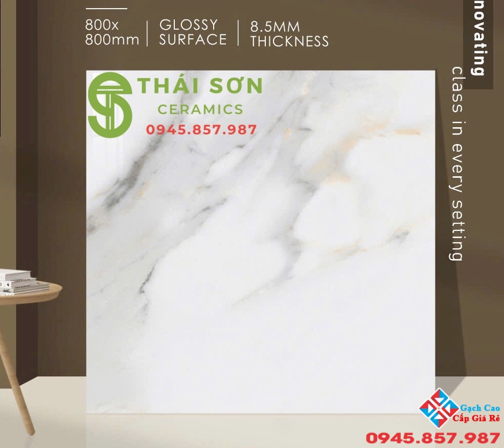 Gạch lát nền 80x80 siêu bóng nhập khẩu cao cấp Gò Vấp