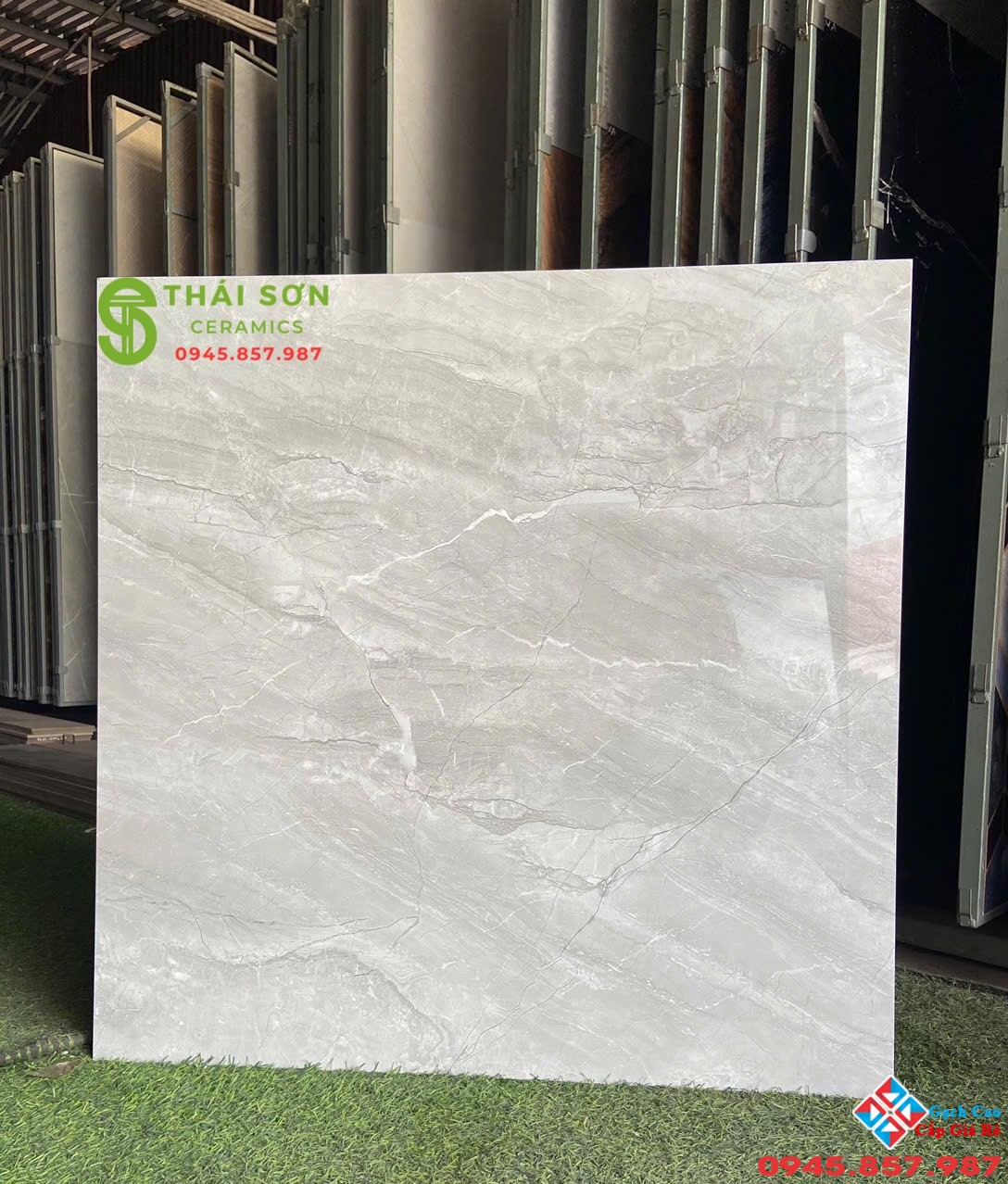 Gạch fushita lát nền 80x80 vân xám bóng kiếng