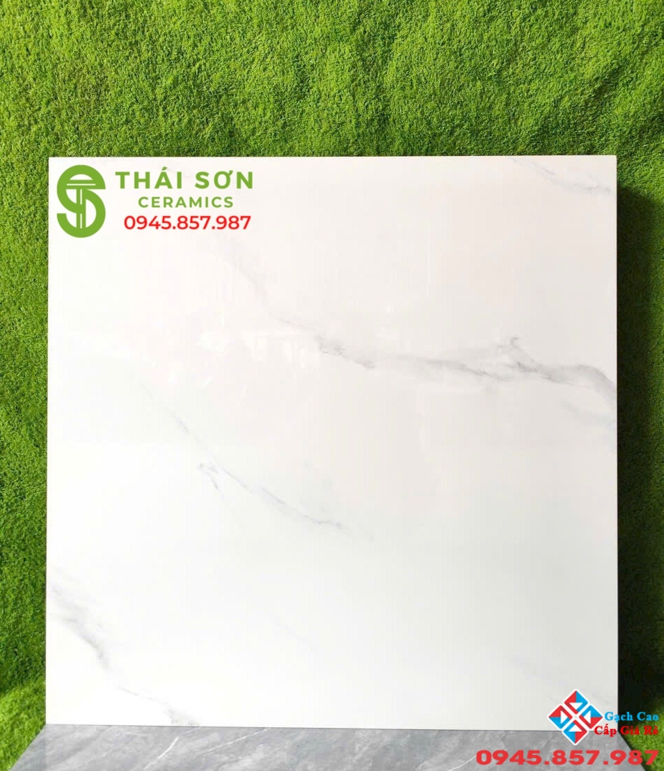 Gạch màu trắng vân hà thanh 80x80 bóng kiếng