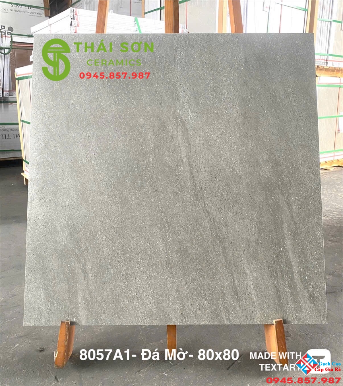 Gạch lát nền á mỹ 80x80 matt mờ màu xám vân