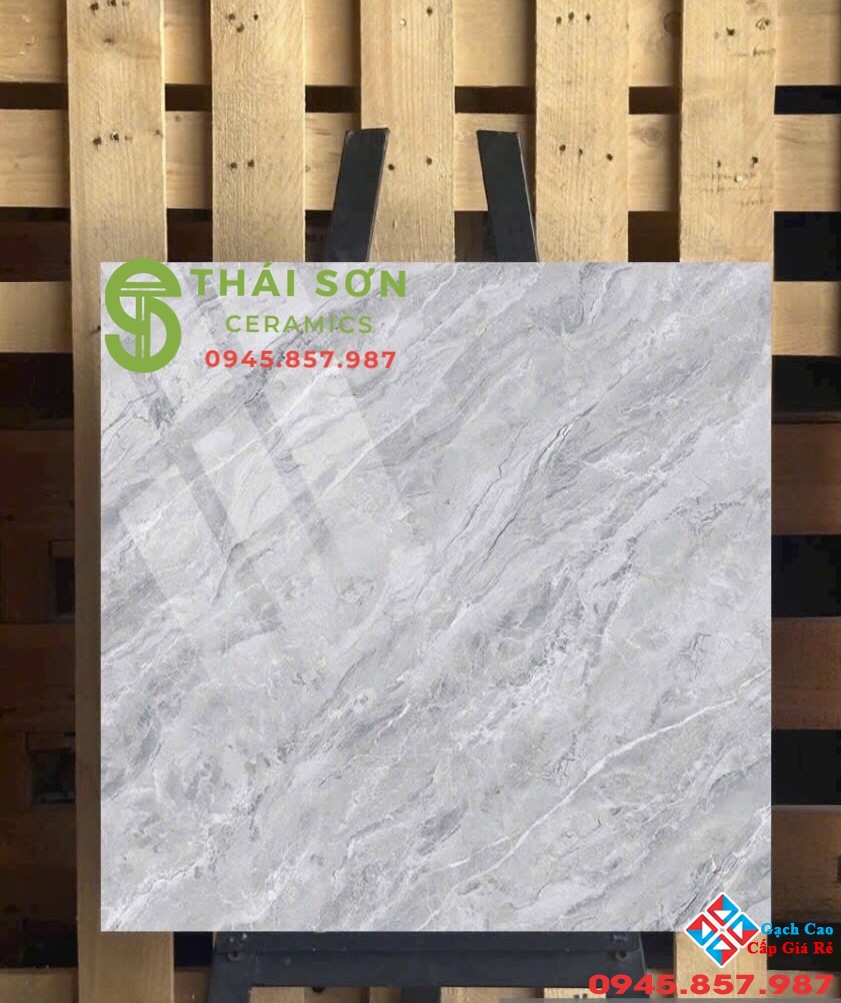 Gạch lát nền hà thanh 80x80 màu xám vân giá tốt