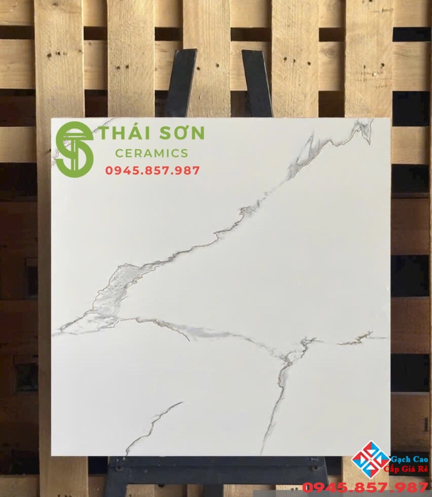 Gạch 80x80 hà thanh lát nền trắng vân mây giá rẻ