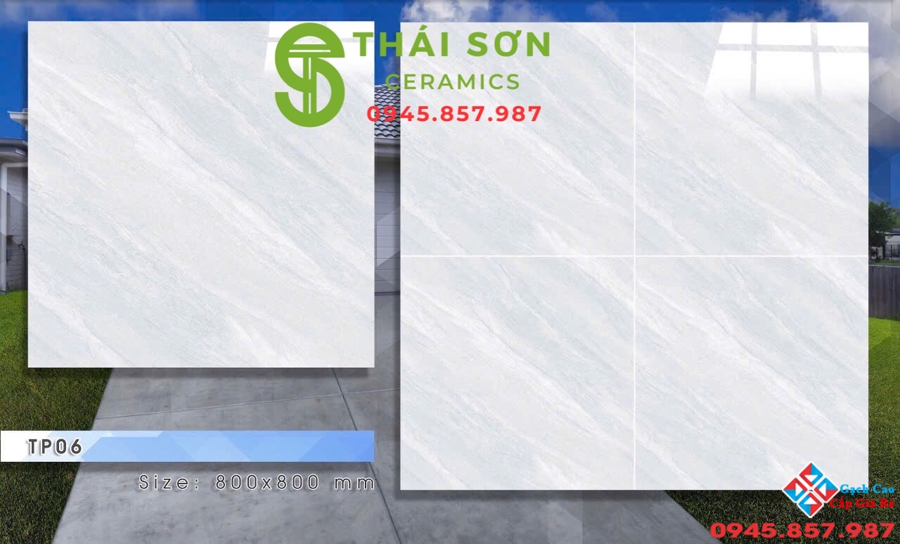 Gạch lát nền 80x80 hùng anh bóng kiếng màu xám giá rẻ