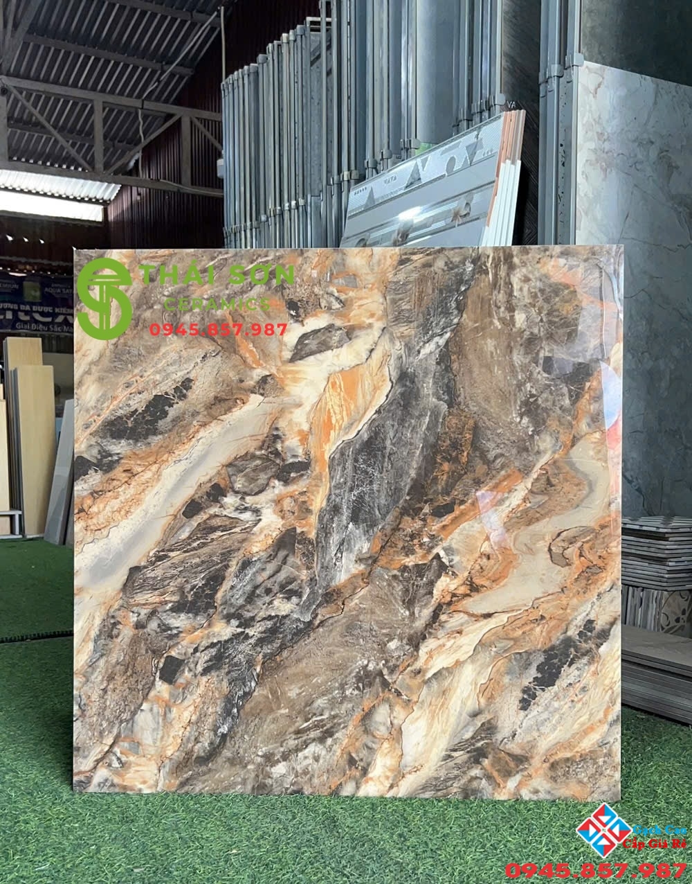 Gạch kamado 80x80 lát nền bóng kiếng vân đá cẩm thạch