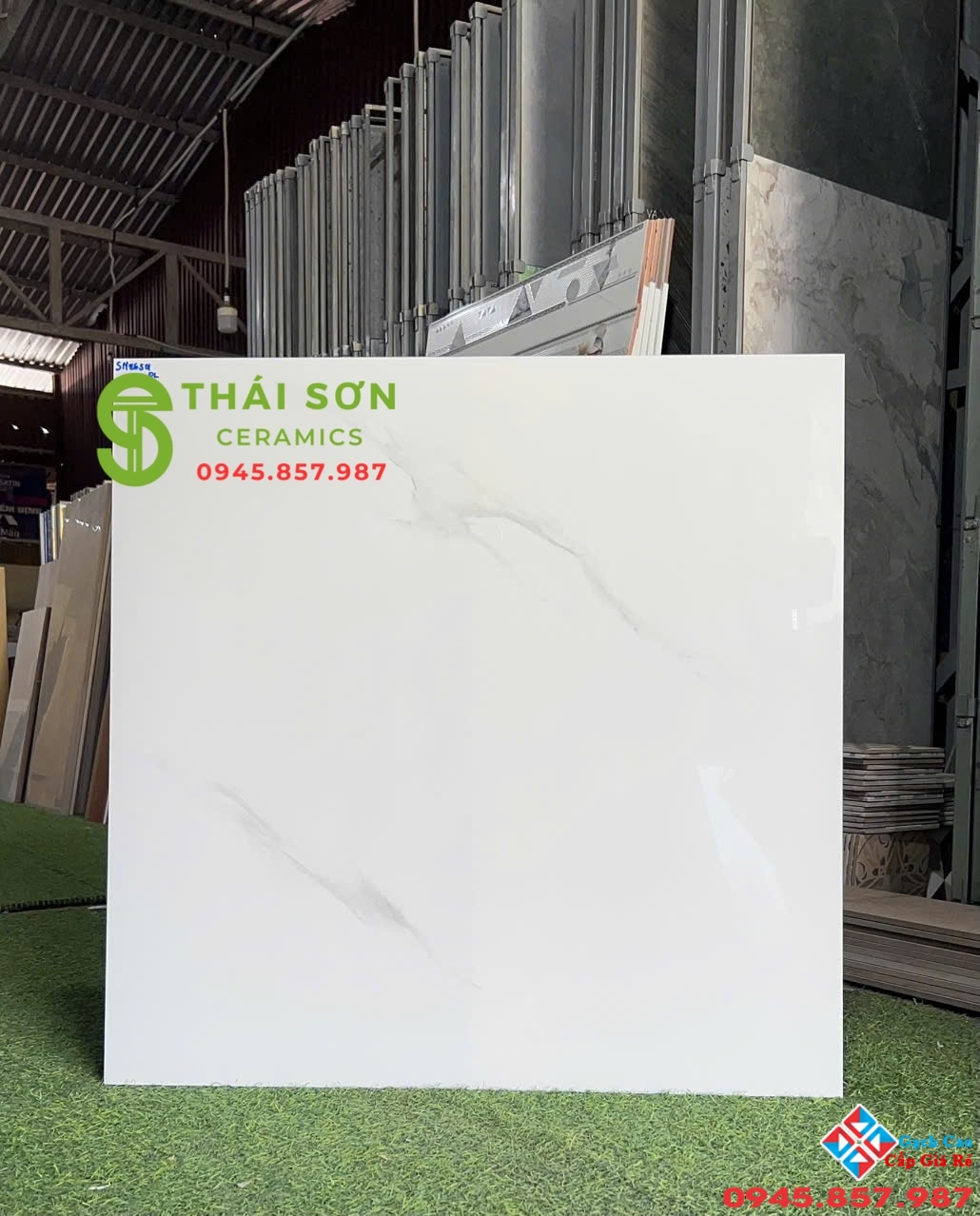 Gạch kamado 80x80 bóng kính lát nền vân trắng mây