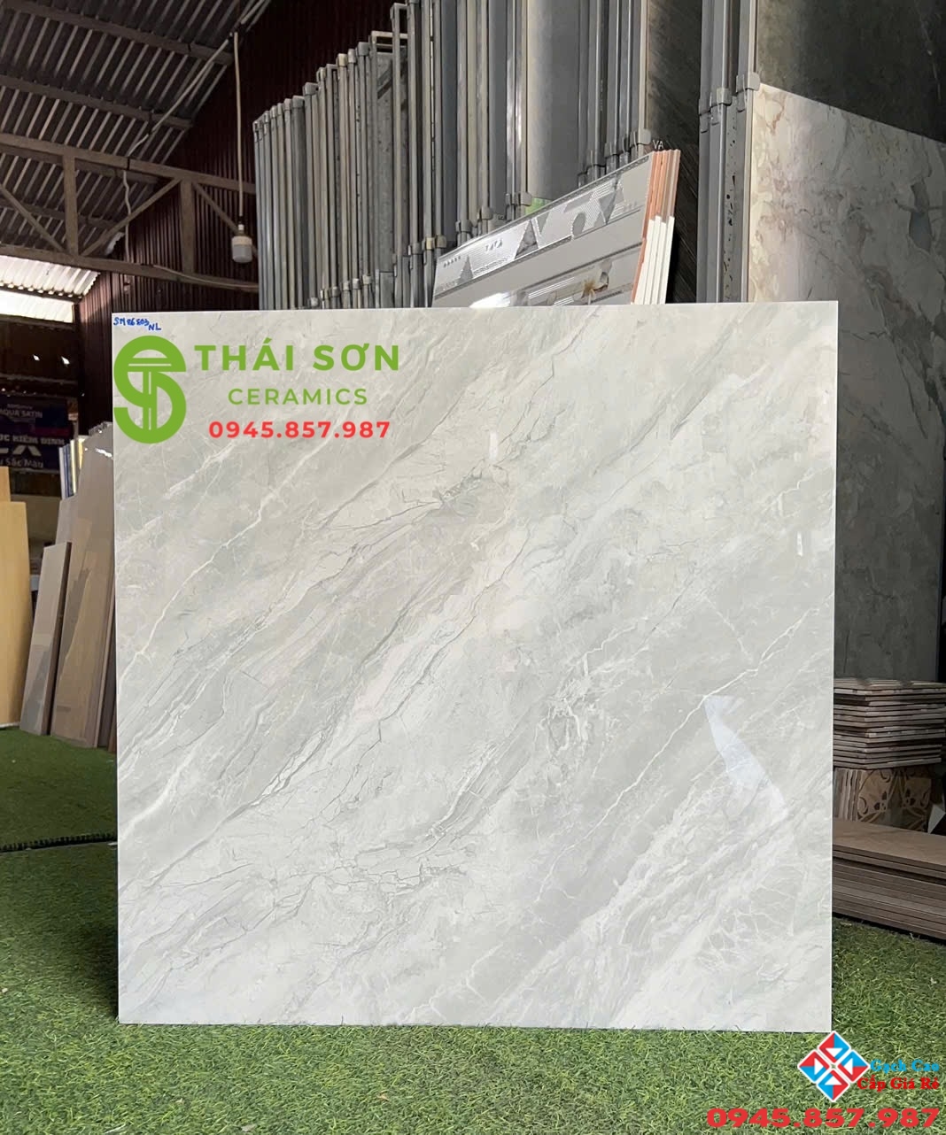 Gạch kamado 80x80 lát nền bóng kiếng màu xám vân đá