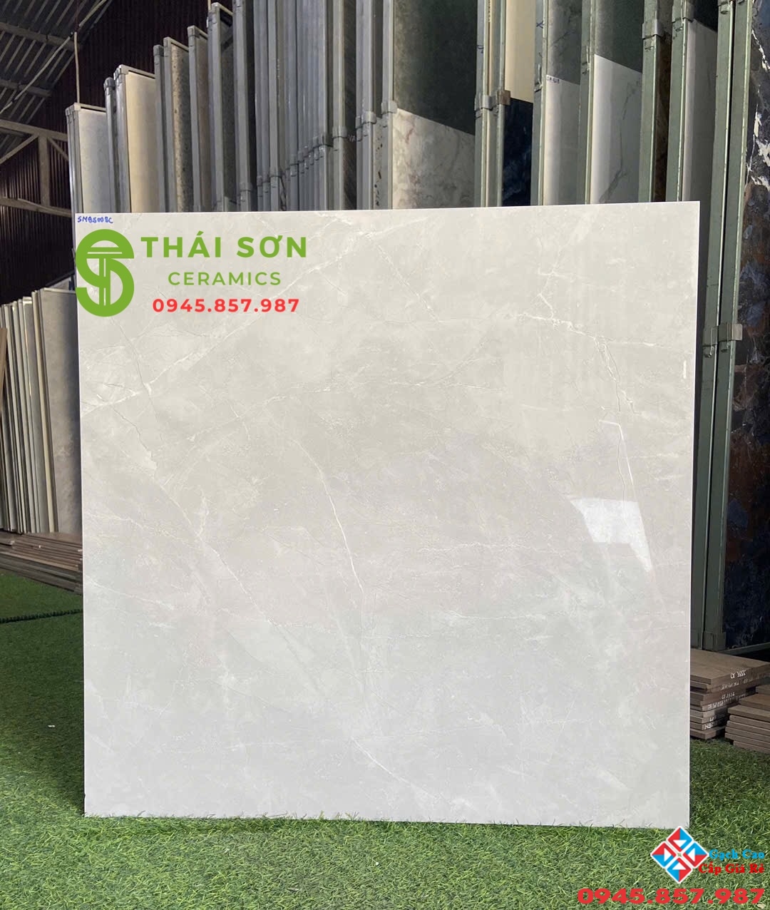 Gạch Xsmart catalan 80x80 bóng kiếng màu xám