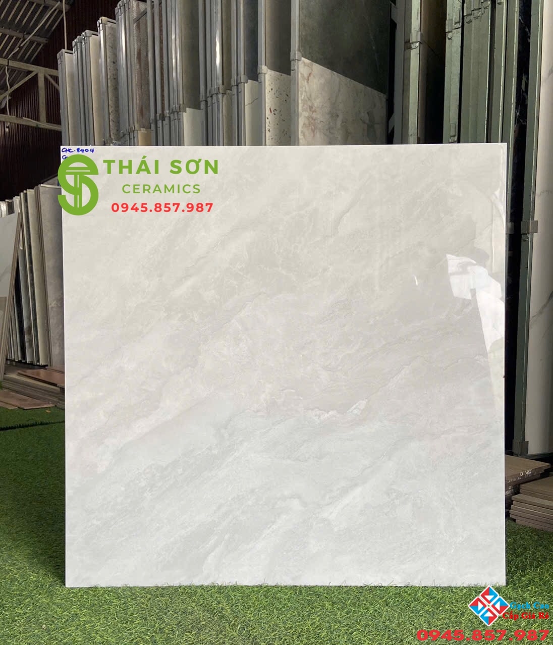 Gạch lát nền 80x80 cmc bóng kiếng màu xám nhạt vân đá