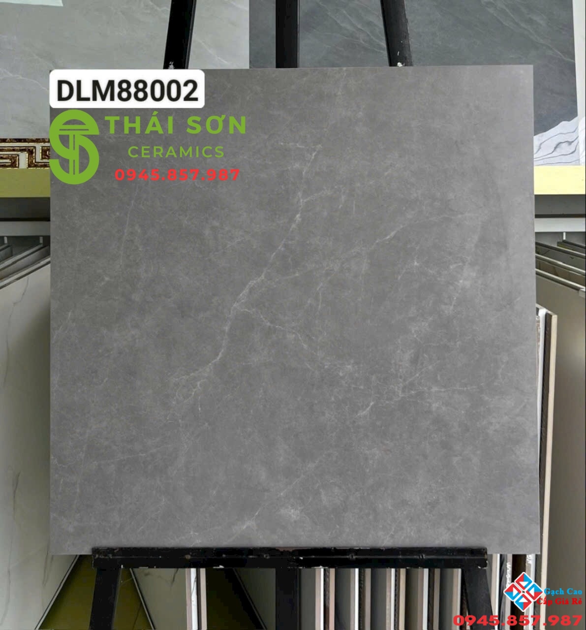 Gạch trung quốc 80x80 lát nền matt mờ màu xám 