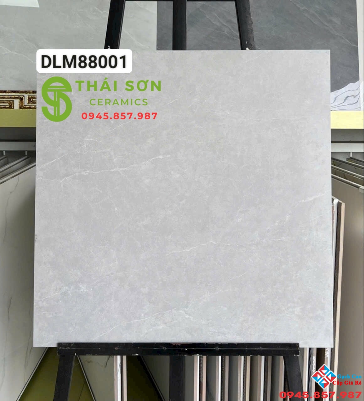 Gạch trung quốc 80x80 matt mờ lát nền màu xám trắng