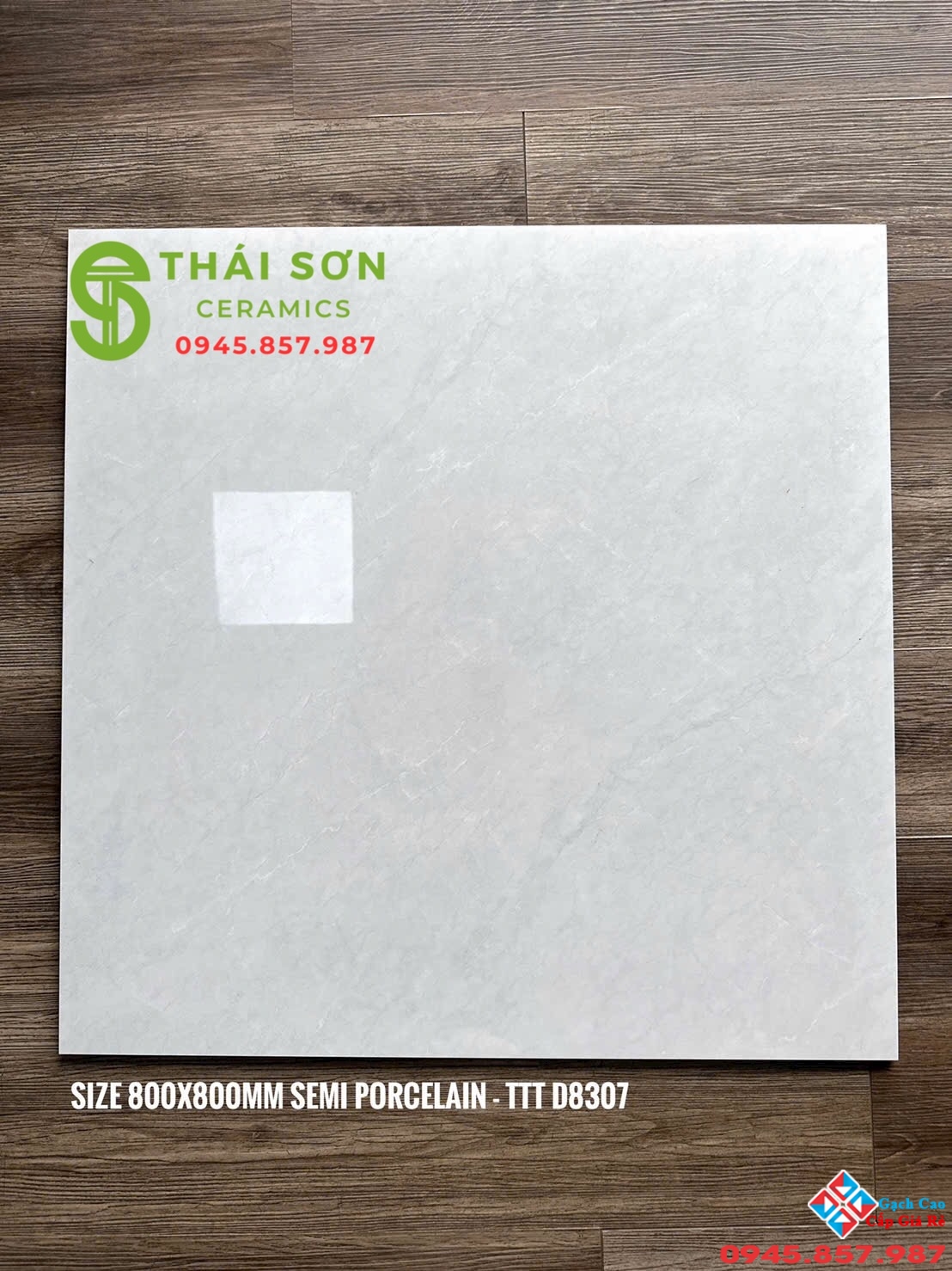 Gạch Takao 80x80 bóng kiếng màu xám lát nền