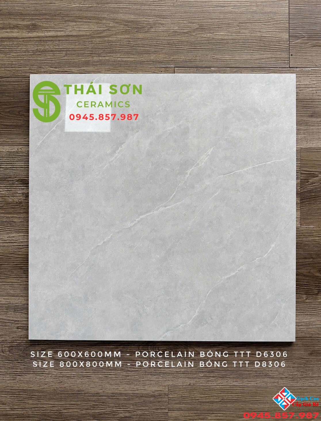 Gạch Takao bóng kính 80x80 màu xám vân lát nền nhà phòng khách