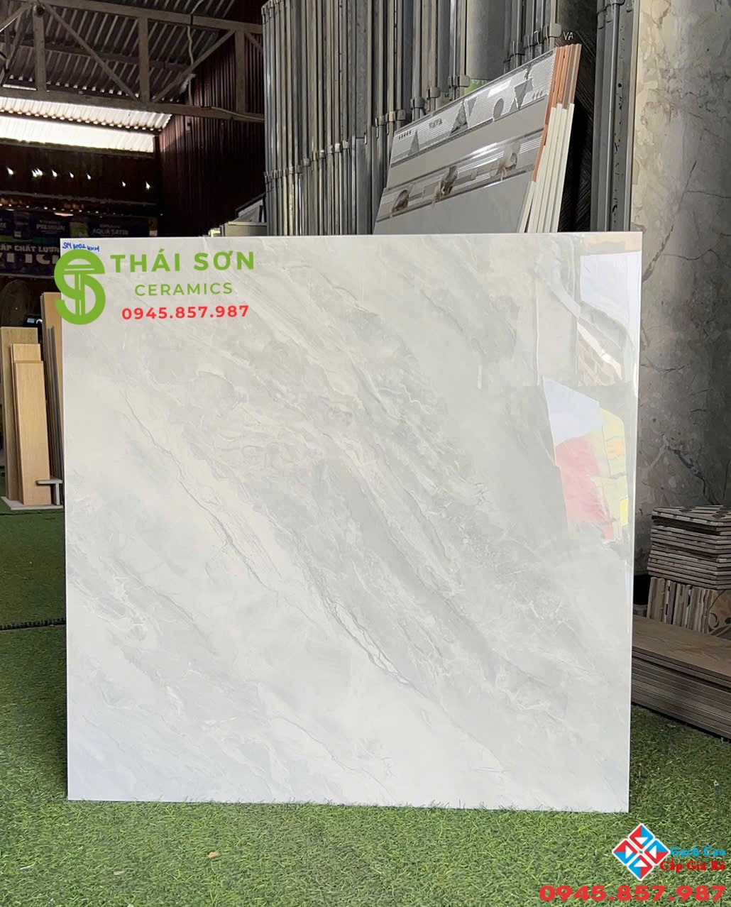 Gạch Takao bóng kính 80x80 lát nền màu xám vân đá