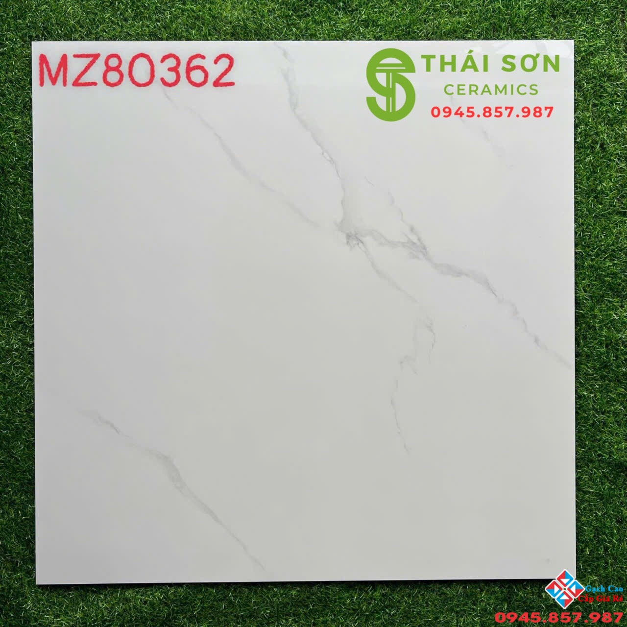 Gạch lát nền màu trắng vân mây 80x80 vicenza bóng kiếng