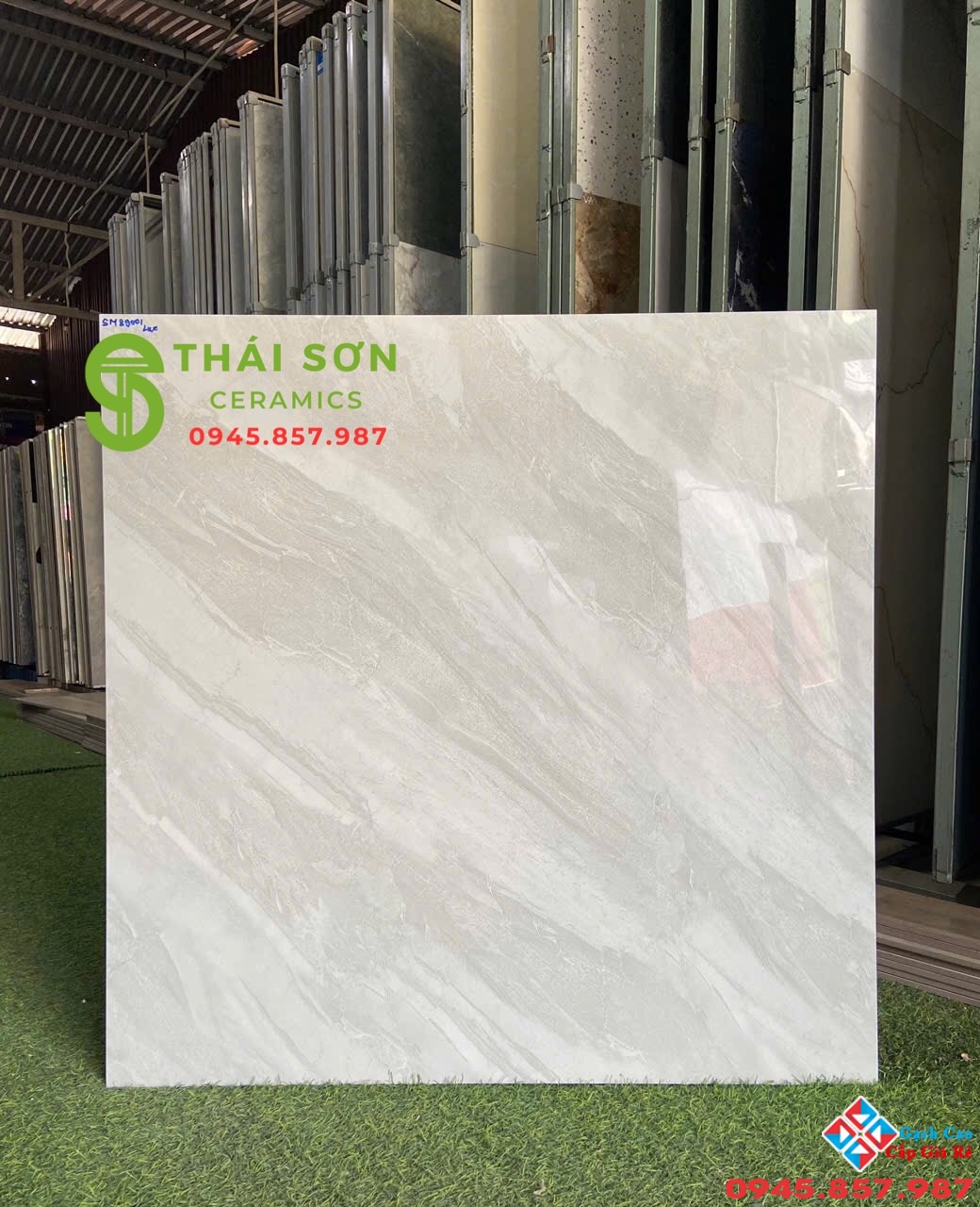 Gạch lát nền 80x80 vicenza bóng kiếng màu xám vân mây
