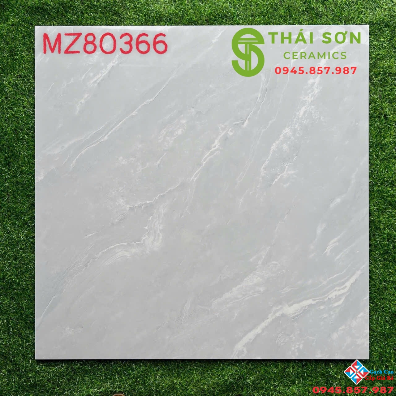 Gạch lát nền màu xám vân trắng 80x80 vicenza bóng kiếng