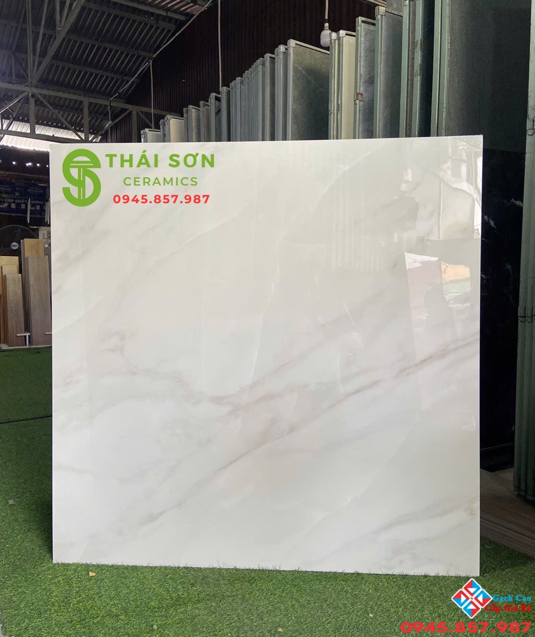 Gạch 120x120 ấn độ lát nền phòng khách bóng kiếng vân đá
