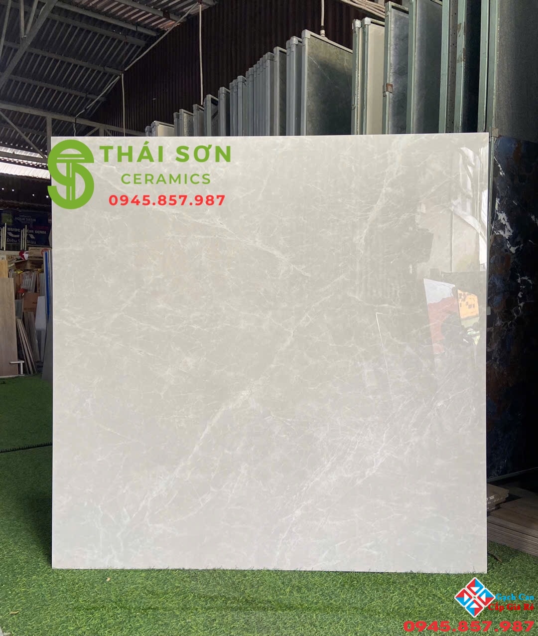 Gạch 120x120 ấn độ lát nền biệt thự sang trọng vân đá xám
