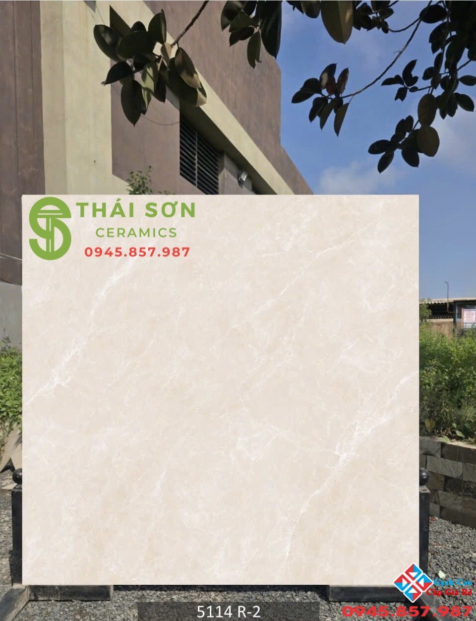 Gạch lát nền 120x120 ấn độ bóng kiếng kem vàng