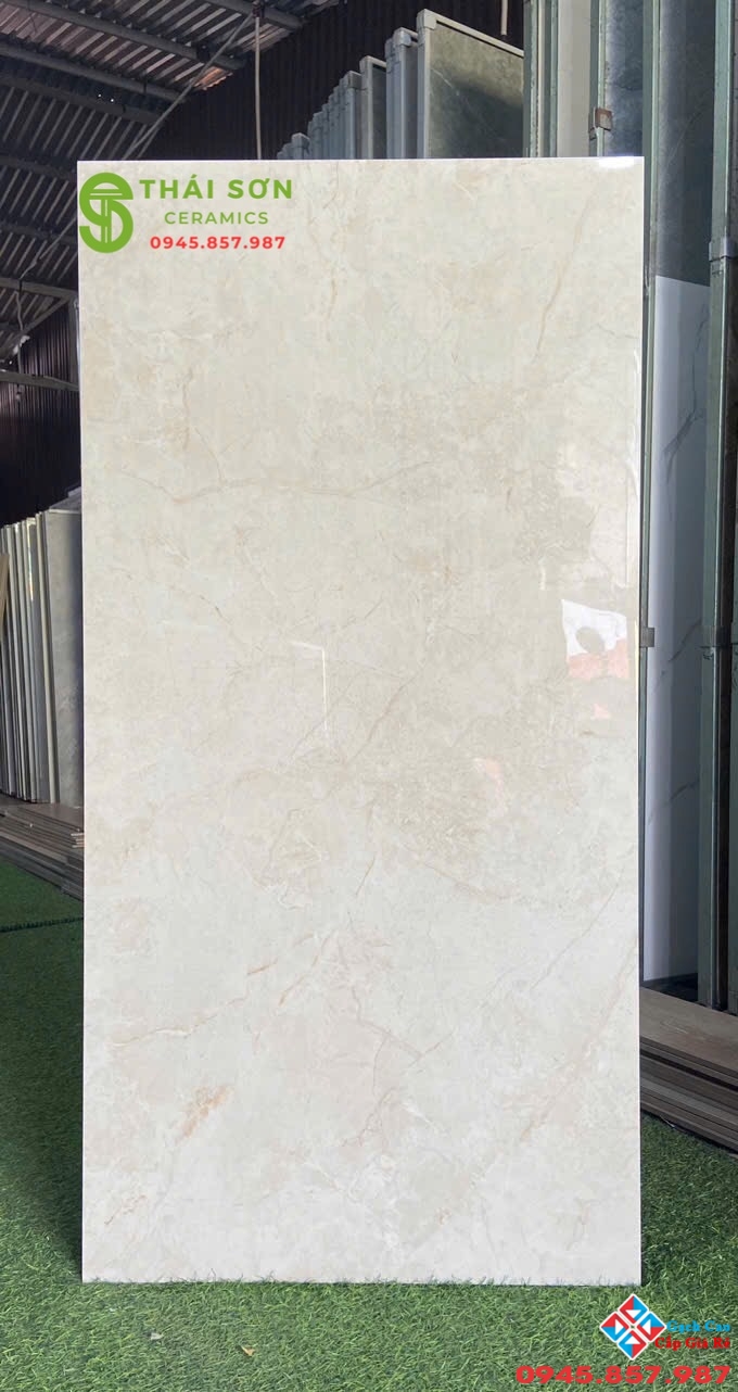 Gạch ấn độ 60x120 lát nền vân đá vàng kem cao cấp