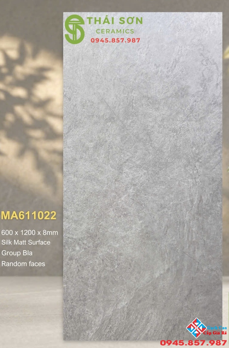 Gạch lát nền 60x120 apodio mờ mịn màu xám Medium Grey