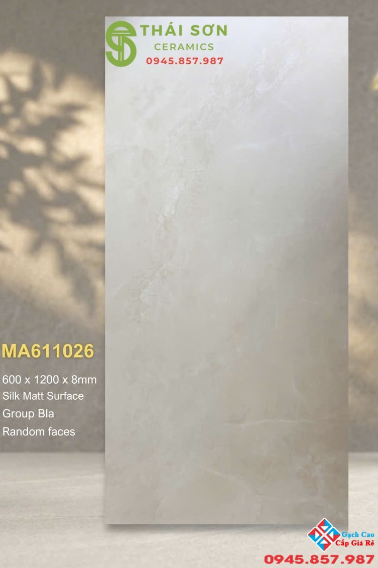 Gạch lát nền 60x120 apodio mờ mịn màu kem vân đá