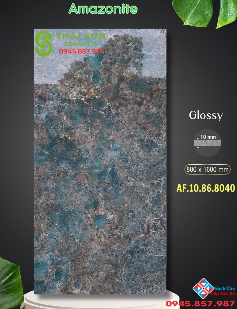 Gạch lát nền 80x160 apodio siêu bóng Amazonite