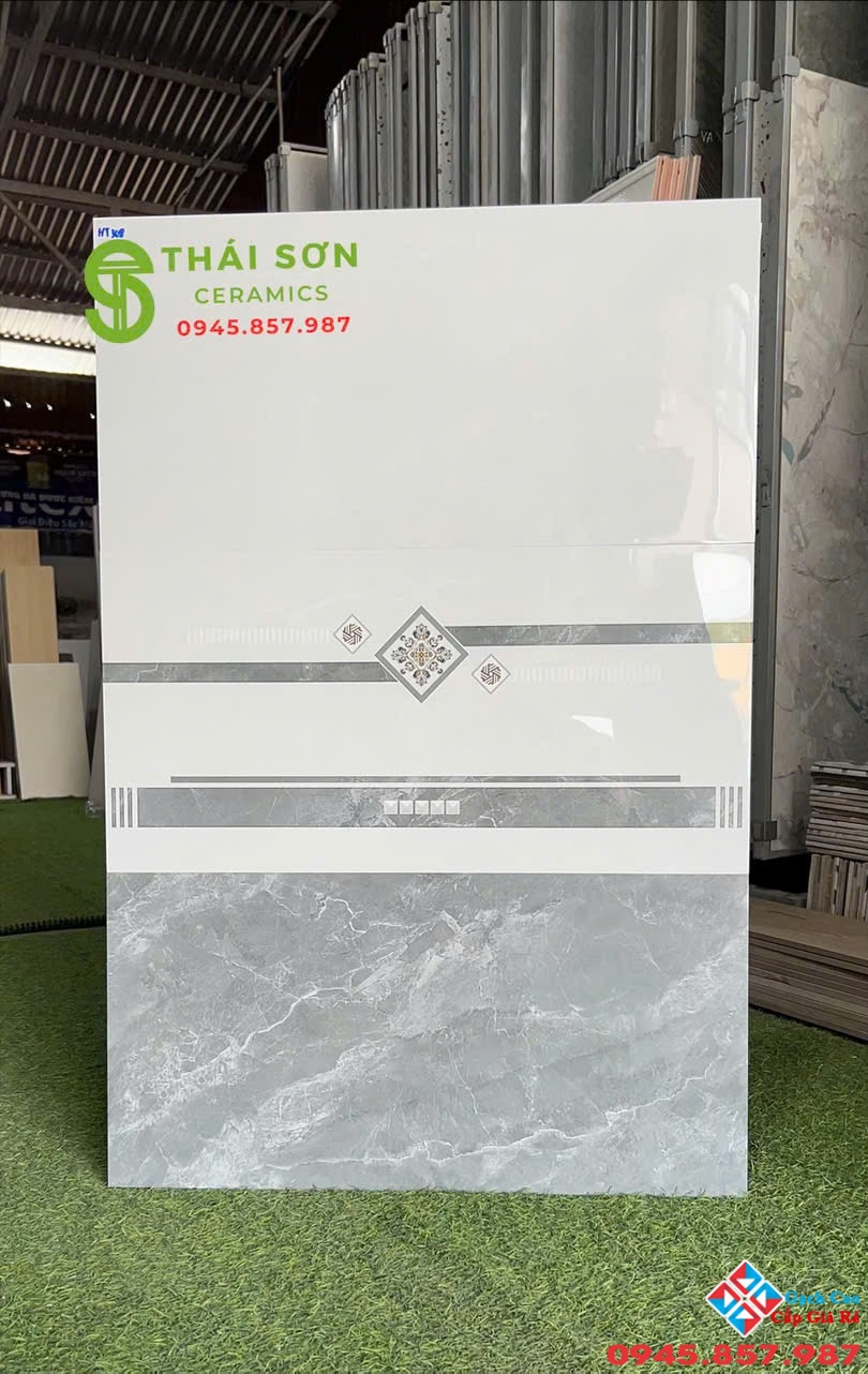 Gạch hà thanh 30x60 ốp tường màu xám đậm nhạt vân đá