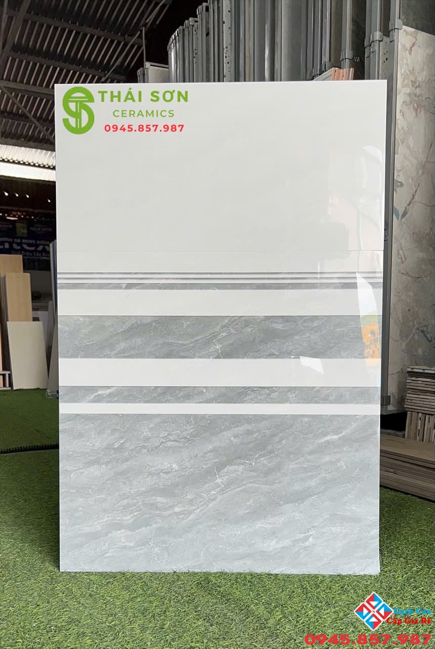Gạch hà thanh bóng kiếng 30x60 tông xám ốp tường