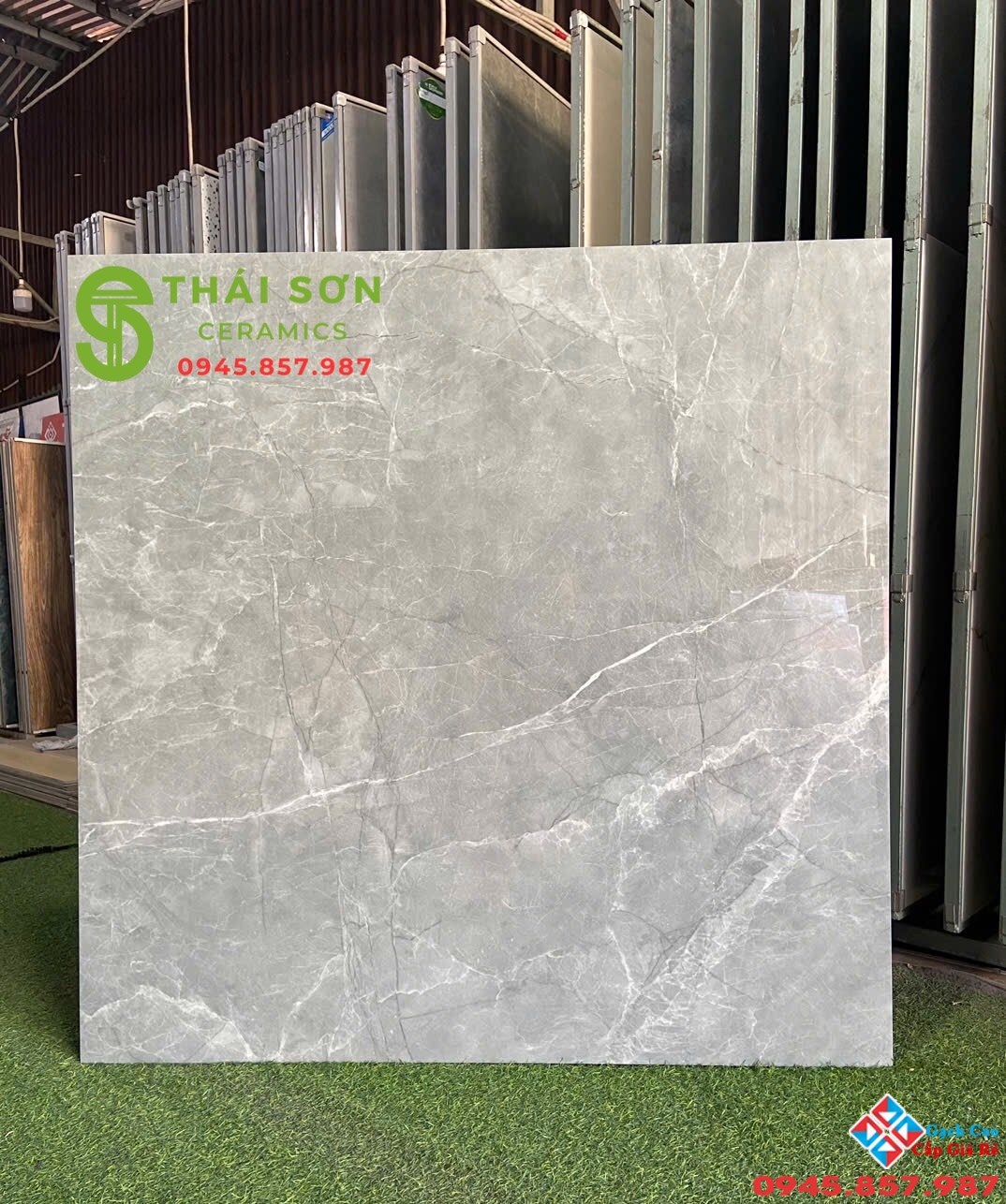 Gạch màu xám 120x120 ấn độ lát nền bóng kiếng