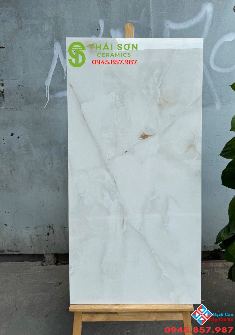 Gạch lát nền phòng khách bóng kiếng 60x120 ấn độ