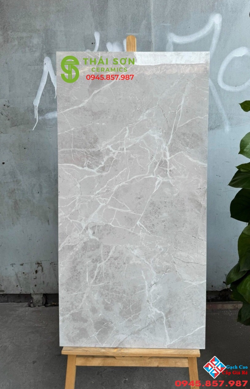 Gạch lát nền 60x120 ấn độ vân xám bóng kiếng