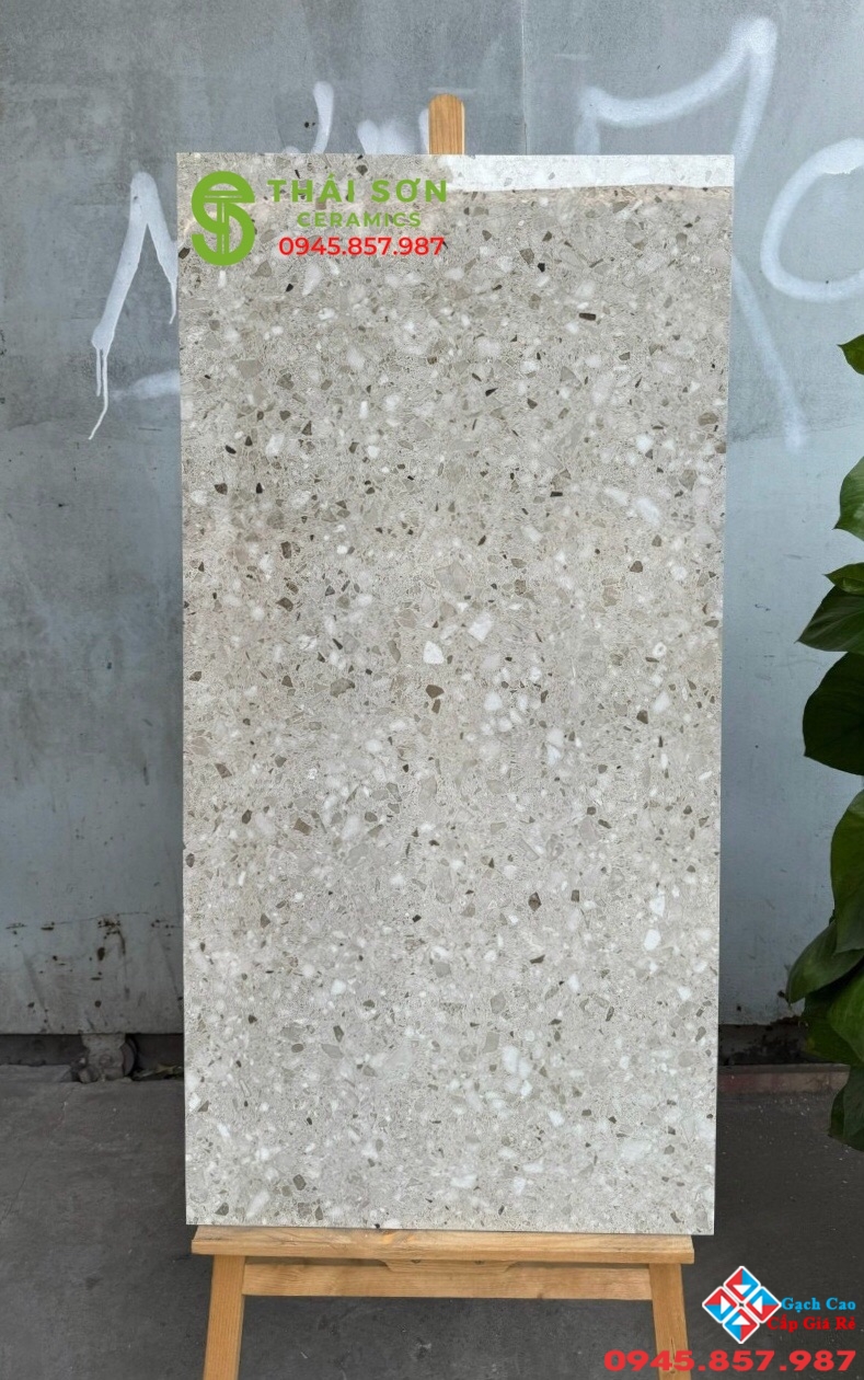 Gạch lát nền 60x120 bóng kiếng terrazzo cao cấp