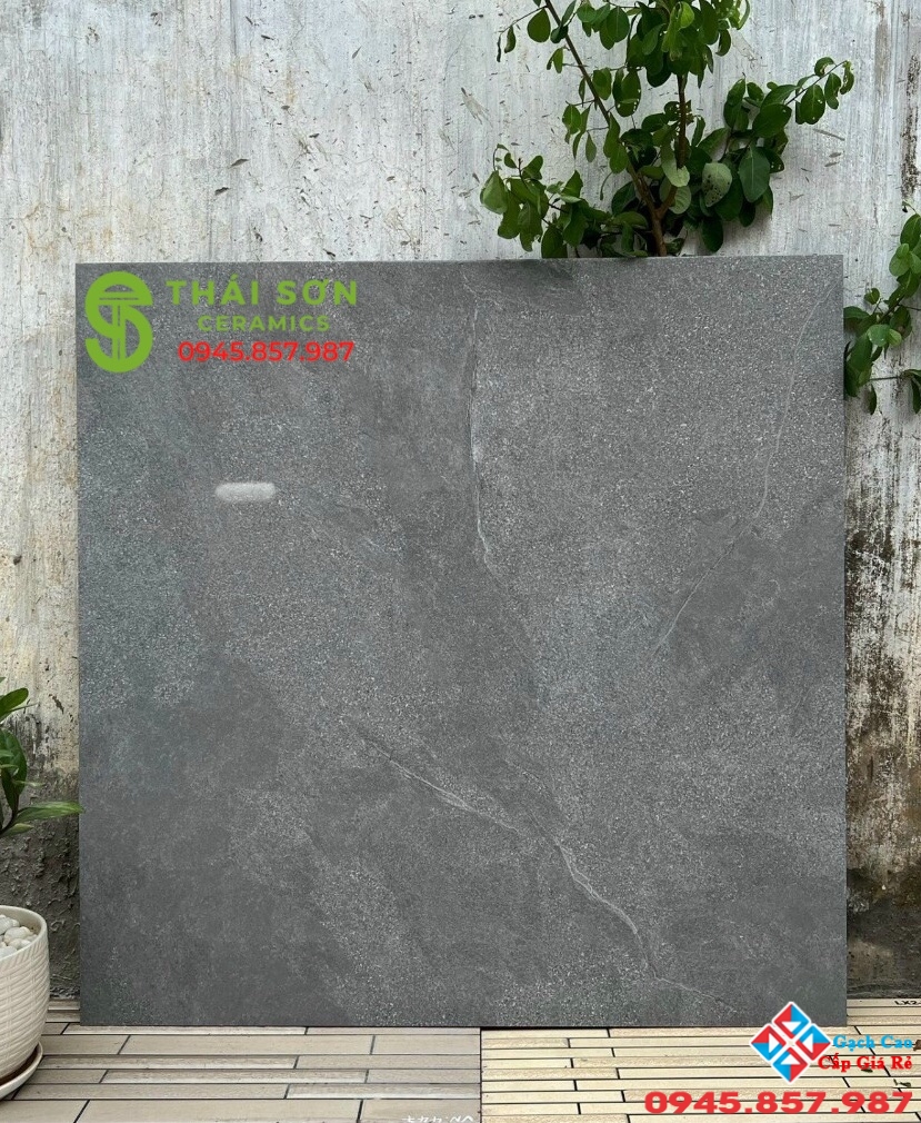 Gạch lát nền matt mờ xám vân đá 80x80 Việt Ý
