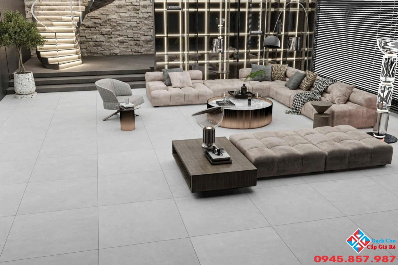 Gạch lát nền 80x80 xám xi măng nhạt
