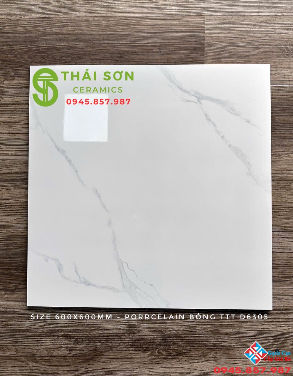 Gạch lát nền 60x60 takao bóng kiếng trắng vân mây